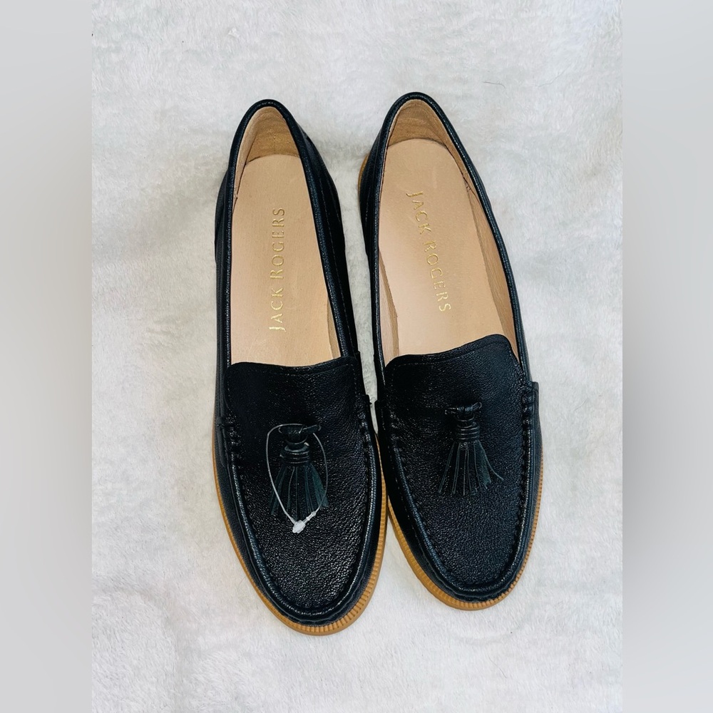 Jack Rogers Leather Tassel Loafers sz 8.5 NEW!!